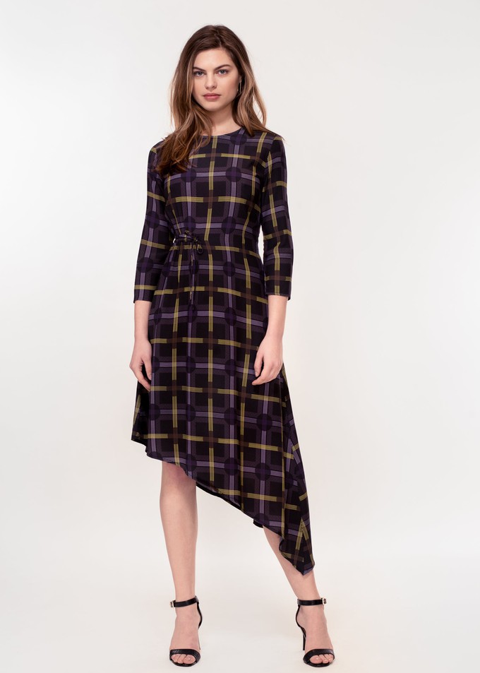 Azalea Dress in Spot Plaid Print from Hide The Label