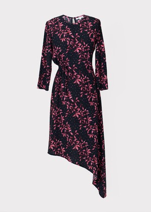 Azalea Dress in Pink Leaf Print from Hide The Label