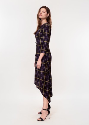 Azalea Dress in Spot Plaid Print from Hide The Label