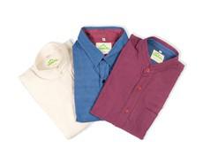 3 or 4 Pack - Hemp and Organic cotton collared or Collarless shirt. via Himal Natural Fibres