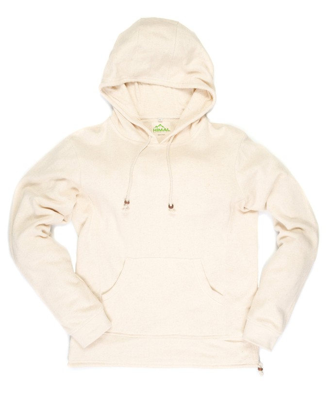 Ladies Hemp and Cotton fleece Hoody - Cream Jumper from Himal Natural Fibres