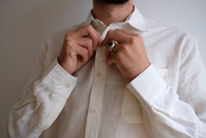 100% Hemp slim fit shirt - Handmade in Nepal - Slim fit - Corozo buttons from Himal Natural Fibres