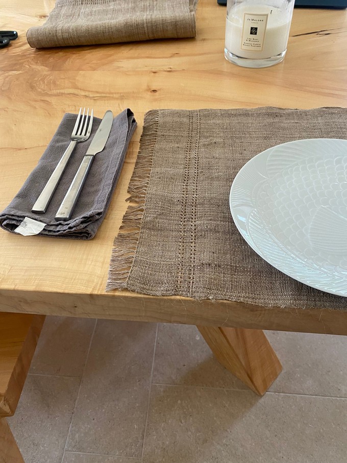 Handloom Place mats - Made of Himalayan Nettle fabric - Rustic from Himal Natural Fibres