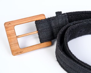 Hemp Belt with Wooden Buckle Mens from Himal Natural Fibres