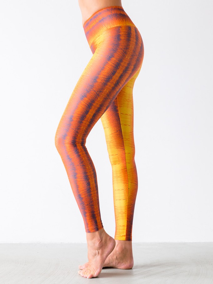 Yoga Leggings Winddrawings Yellow from Hoessee