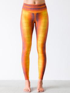 Yoga Leggings Winddrawings Yellow via Hoessee