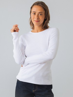 Geribde longsleeve from Honest Basics