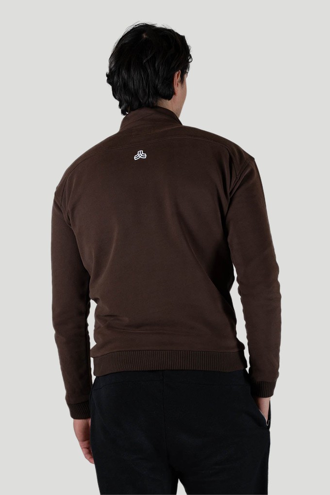 [PF65.Wood] Quarter Zip Sweater - Walnut Brown from Iron Roots
