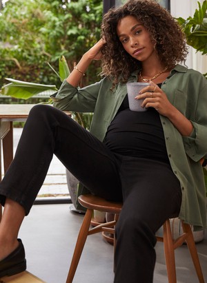 Over the Bump Organic Maternity Boyfriend Jeans from Isabella Oliver