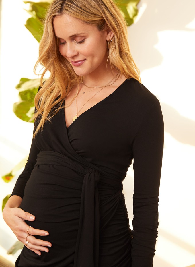 The Essentials Maternity Wrap Top with LENZING™ ECOVERO™ from Isabella Oliver