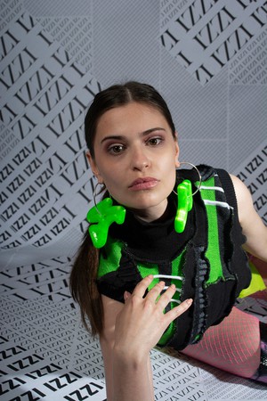 Groen zwarte top from IZZI Label