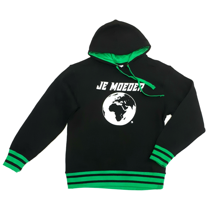 Hoodie ZwartGroen (unisex, XS) from Je Moeder