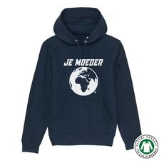 BIO Hoodie spaceblauw (unisex, S/M/XL/XXL) via Je Moeder