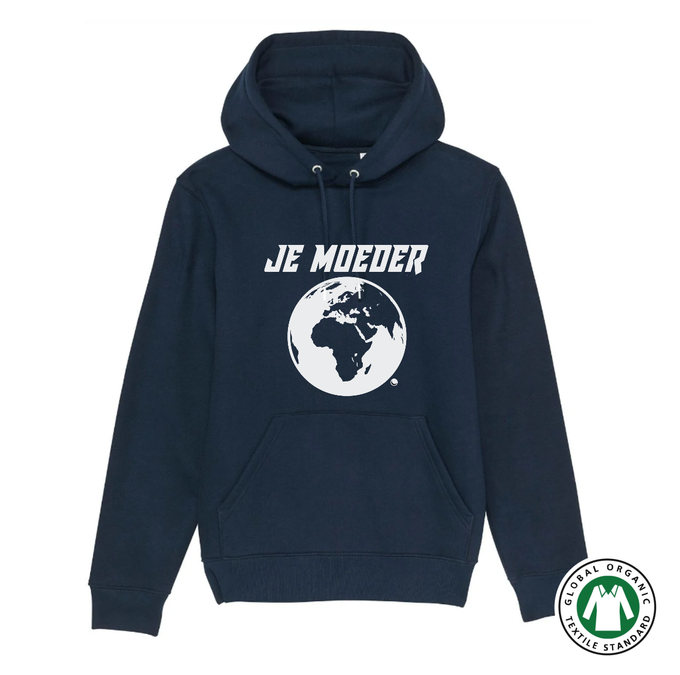 BIO Hoodie spaceblauw (unisex, S/M/XL/XXL) from Je Moeder