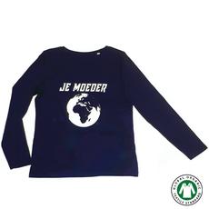 BIO Longsleeve spaceblauw (strak, XL) van Je Moeder