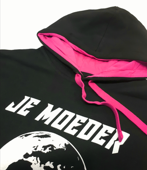 Hoodie ZwartRoze (unisex, S/M) from Je Moeder