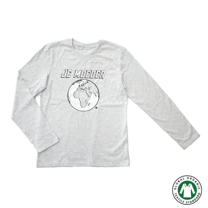 BIO Longsleeve Spaceblauw of Grijs (wijd, S/M/L/XL) from Je Moeder