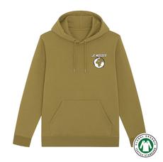BIO Hoodie olijfolie (unisex, S/M/L/XL) via Je Moeder