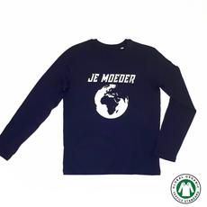 BIO Longsleeve spaceblauw (wijd, S/M) via Je Moeder