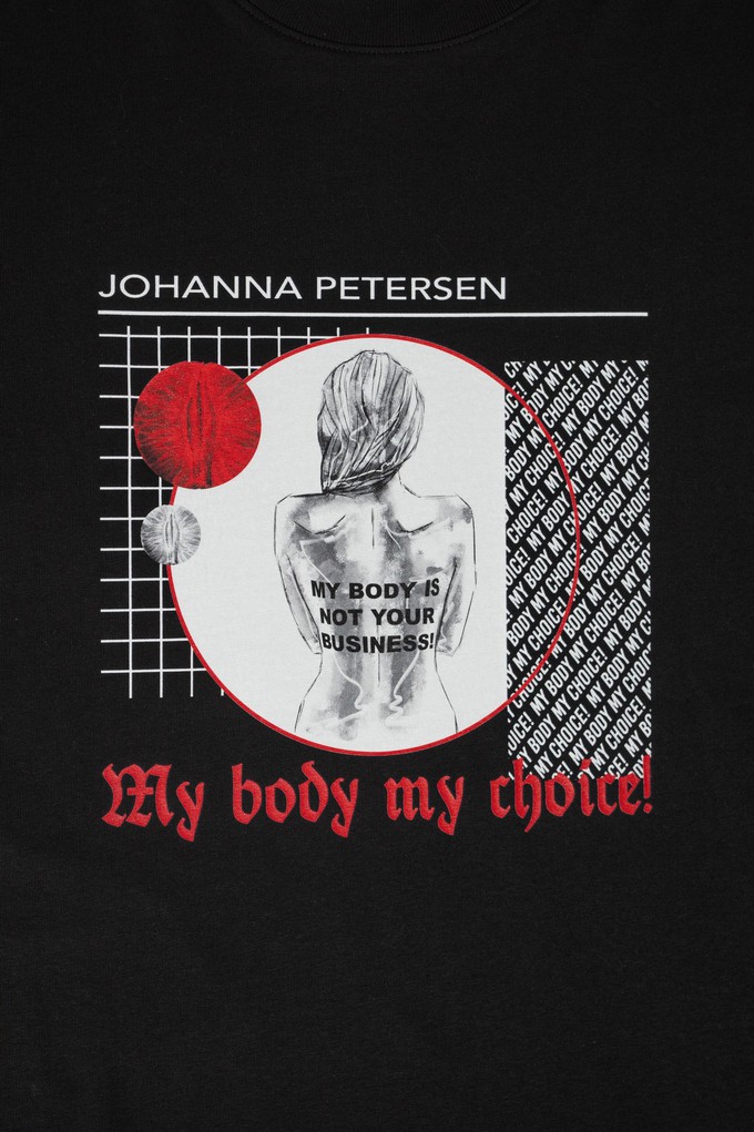 BLACK JAILED SWEATSHIRT from JOHANNA PETERSEN