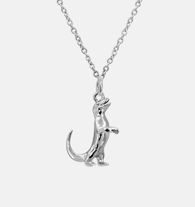Baby komodo pendant necklace | Sterling Silver - White Rhodium from Joulala