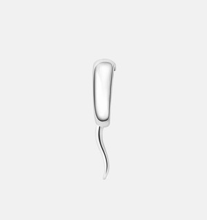 Gili bold sculptural single earring | Sterling Silver - White Rhodium from Joulala