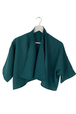 NEW! Wool Waterfall Bolero Teal Honeycomb from JULAHAS