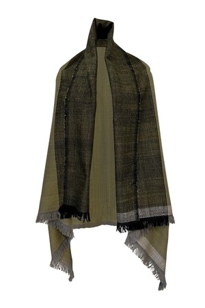 Wool Silk Cape Forest Pench from JULAHAS