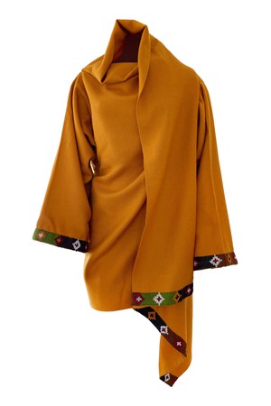 NEW! Wool Cape Coat Cocoon Mustard from JULAHAS