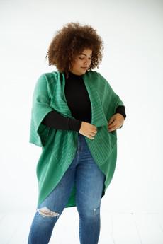 JULAHAS+ Wool Kimono Warm Jade via JULAHAS