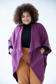 JULAHAS+ Wool Kimono Warm Plum via JULAHAS