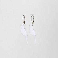 Gracious bird earrings silver via Julia Otilia