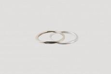 Infinity twin rings silver | mat & shiny finish van Julia Otilia