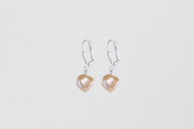 Raw pearl earrings silver from Julia Otilia