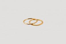Set of rings in 14K gold for her | matte & shiny van Julia Otilia