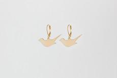 Diving bird earrings gold plated SALE van Julia Otilia