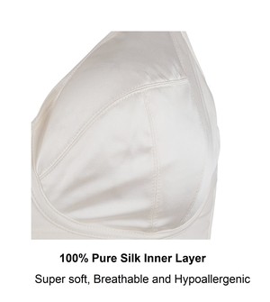 Ditsy Floral - Silk & Organic Cotton Smooth T-Shirt Wireless Bra from JulieMay Lingerie
