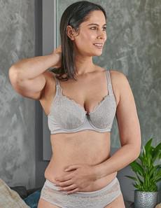 Mercury - Lace Silk & Organic Cotton Plunge Bra via JulieMay Lingerie