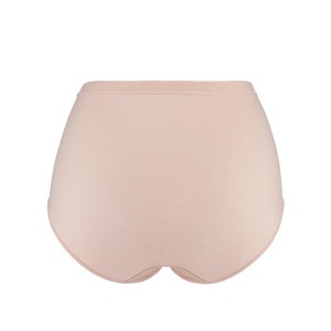 Marrow-High Waisted Silk & Organic Cotton Full Brief in Pink Champagne from JulieMay Lingerie