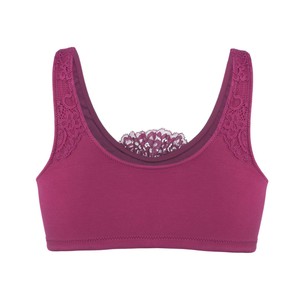 Fuchsia - Silk Back Support Full Coverage Wireless Organic Cotton Bra from JulieMay Lingerie
