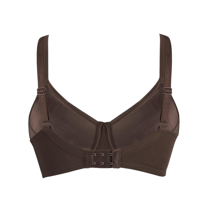 Cocoa-Supportive Non-Wired Silk & Organic Cotton Full Cup Bra with removable paddings from JulieMay Lingerie