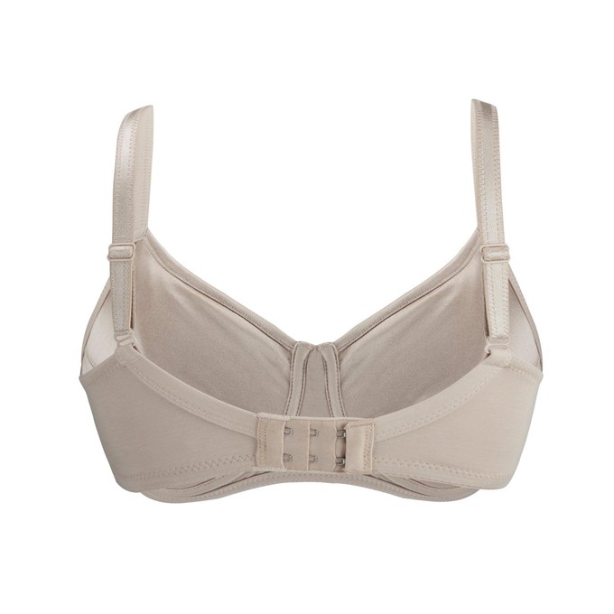 Ivory-Supportive Non-Wired Silk & Organic Cotton Full Cup Bra with removable paddings from JulieMay Lingerie