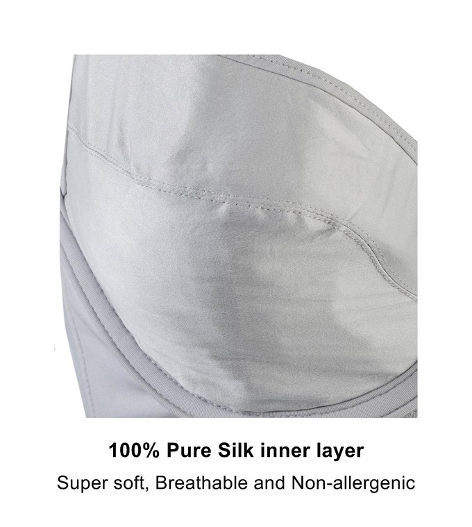 Mercury - Lace Silk & Organic Cotton Plunge Bra from JulieMay Lingerie