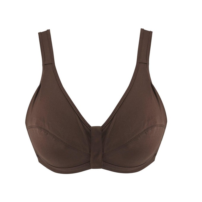 Cocoa - Full Cup Front Closure Silk & Organic Cotton Wireless Bra from JulieMay Lingerie