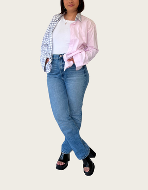 Duo blouse pink - striped from JUNGL