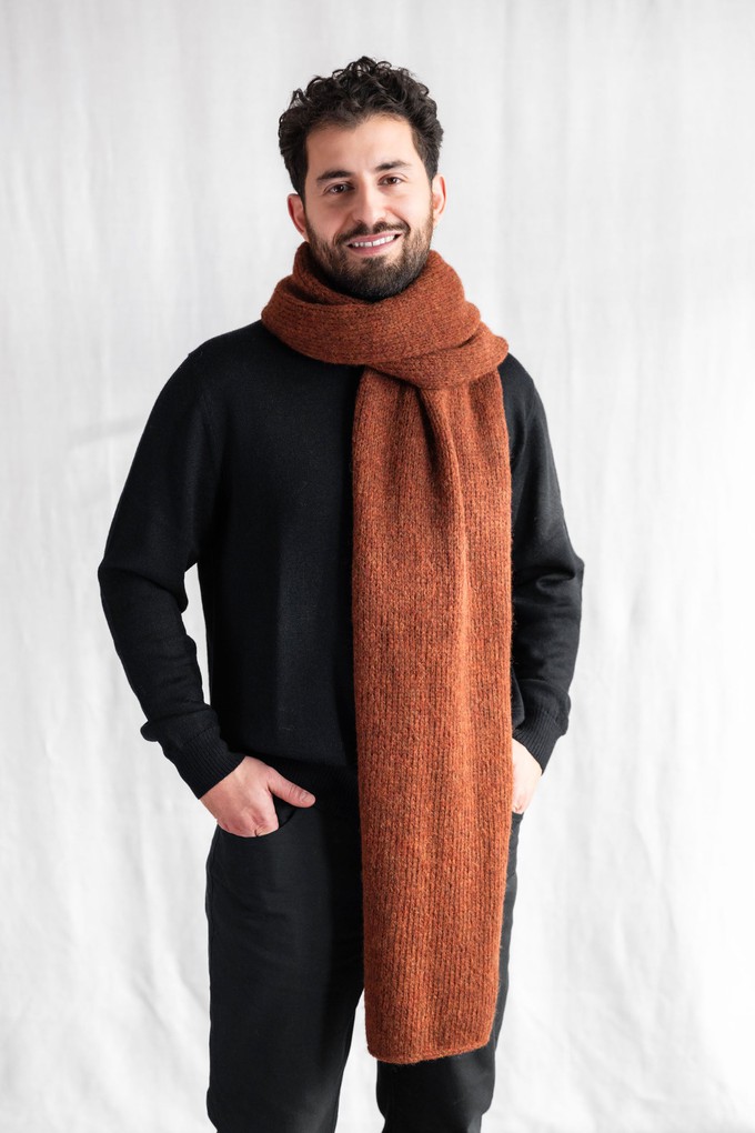 Baby Alpaca Scarf Tapabocas Chestnut from Jyoti - Fair Works