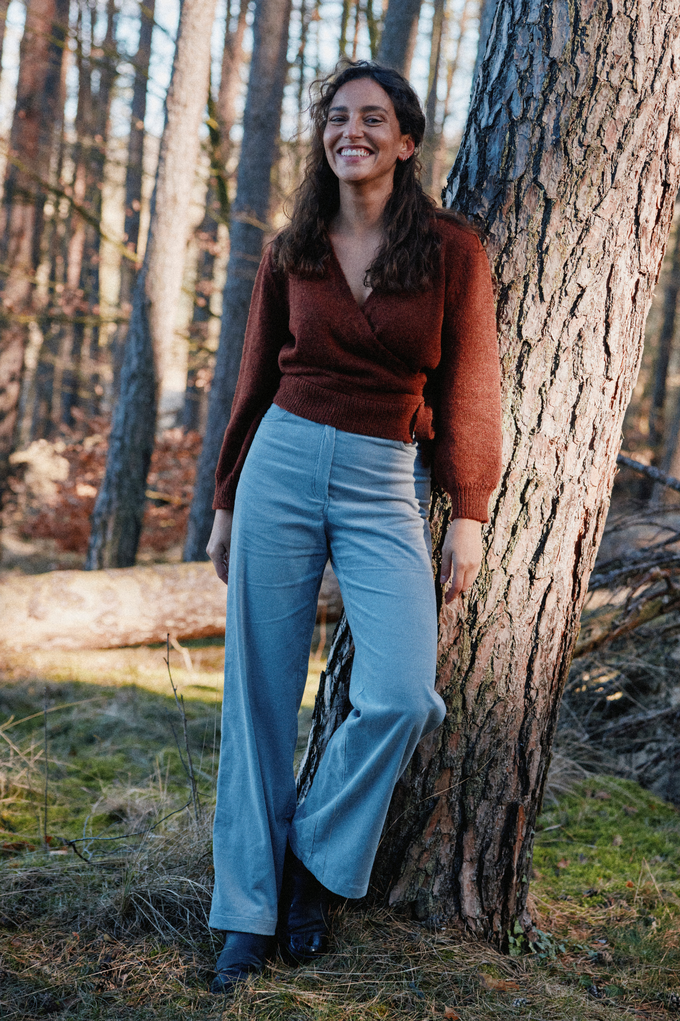 Organic cotton corduroy trousers Tushar Nebel from Jyoti - Fair Works