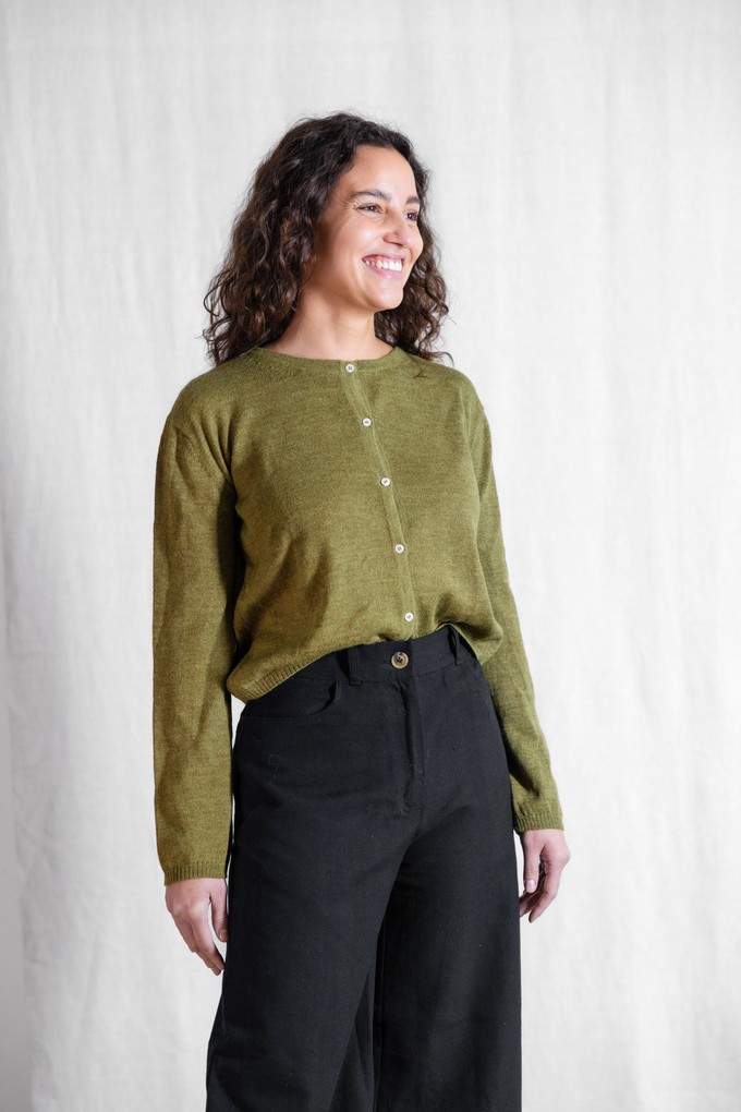 Baby-Alpaka Strickcardigan Navan Dijon from Jyoti - Fair Works