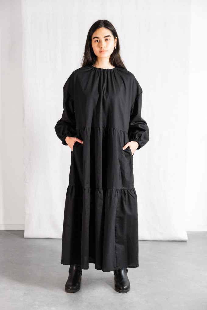 Bio-Baumwoll Kleid Savera Schwarz from Jyoti - Fair Works