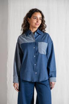 Organic cotton shirt Aasha Denim via Jyoti - Fair Works